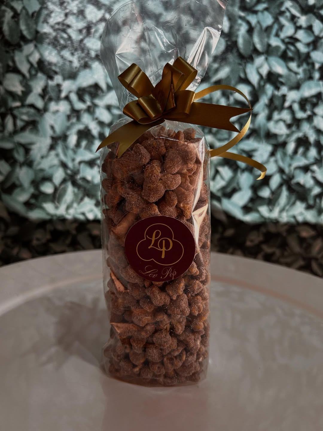 Pacote de pipoca gourmet de canela